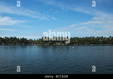 Lagune, Allapad, Kerala India Foto Stock