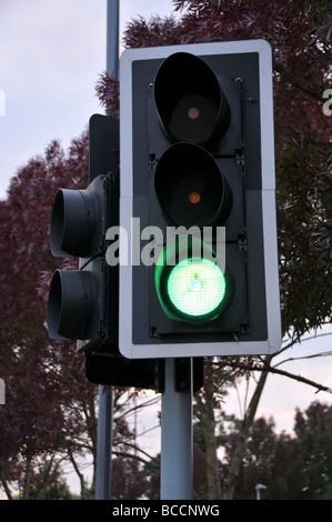 Il semaforo verde segnale, Regno Unito Foto Stock