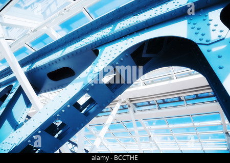 Abstract costruzione moderna tonalità di blu Foto Stock