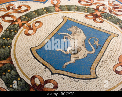 Bull mosaico Galleria Vittorio Emanuele II Milano Italia Foto Stock