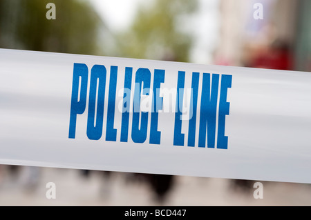 Non attraversare la linea di polizia, REGNO UNITO Foto Stock
