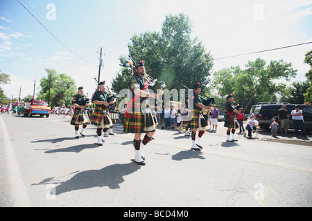 Marching Band in 4 di luglio parade Foto Stock