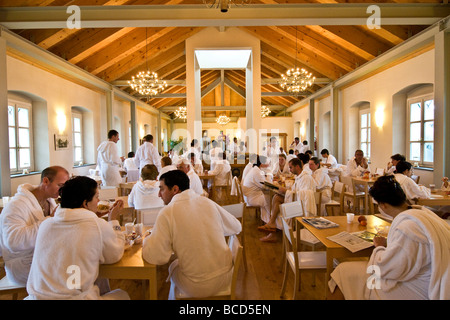 Sala da pranzo Pré Saint Didier Spa Aosta Italia Foto Stock