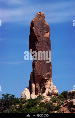 Il Dark Angel nel giardino Devils Arches National Park nello Utah Foto Stock