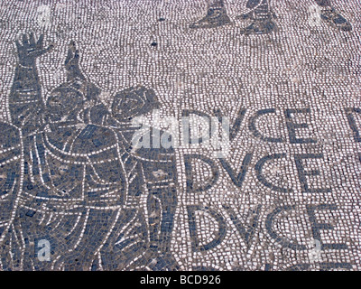 Duce mosaici al Foro Italico a Roma Italia Foto Stock