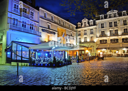 St Malo a notte Foto Stock