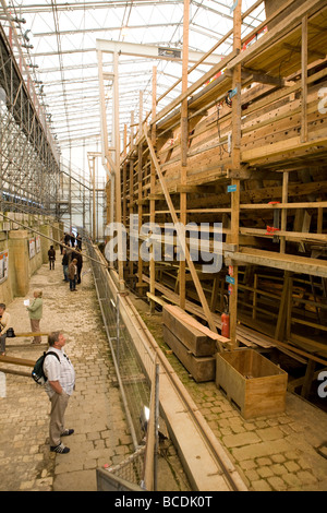 Costruzione di Replica Hermione Rochefort Charente Maritime Francia Foto Stock