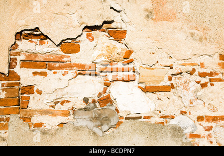 Il vecchio muro di mattoni o di Texture backgrond Foto Stock