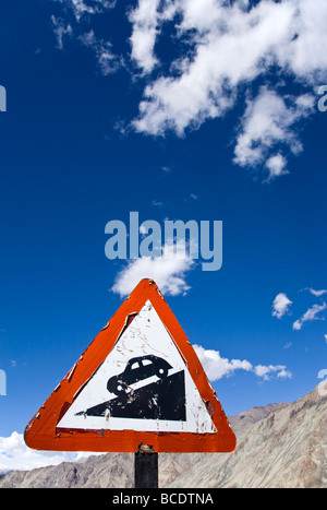 Segno della pendenza. "Nubra Valley " Ladakh. India Foto Stock