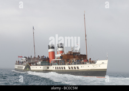 La Waverley Battello a Vapore ultimo mare andando nave passeggeri utilizzati per il trasporto di passeggeri su gite di piacere. Utilizzato in tutto il Regno Unito . Foto Stock