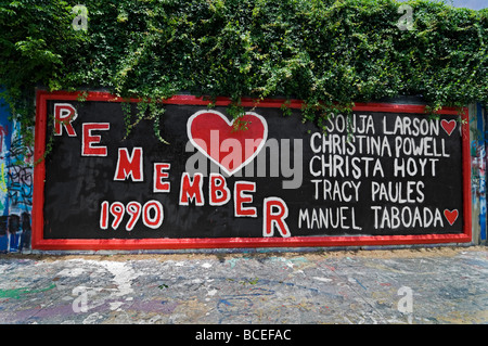 Ricordando i 5 studenti del college assassinati da Danny rotolamento nel 1990 Gainesville Florida Foto Stock