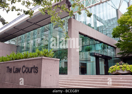 La legge provinciale tribunali, Robson Square, Vancouver, BC, Canada Foto Stock