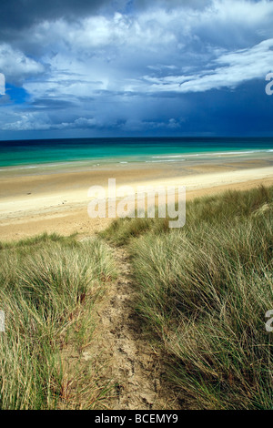 Traigh Mhor Tolsta spiaggia isola di Lewis, esterno, Ebridi, Western Isles della Scozia, Regno Unito 2009 Foto Stock