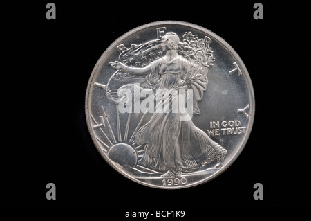 Argento USA un dollaro Foto Stock
