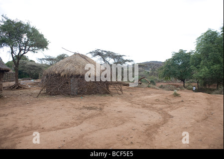 Homestead in East Pokot, Rift Valley, Kenya, Africa Foto Stock