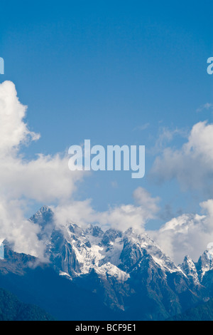 India, Sikkim, Ravangla (Rabongla), Ralang, gamma di Kangchendzonga Foto Stock