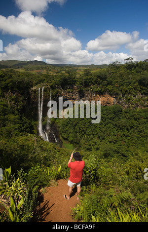 Maurizio, Western Maurizio, Chamarel, Chamarel cascata (MR) Foto Stock