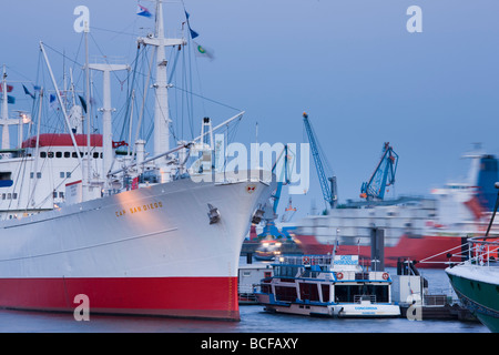 In Germania, stato di Hamburg, Amburgo, nave museo Cap San Diego Foto Stock