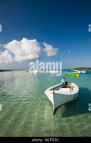 Maurizio Maurizio meridionale, Blue Bay, barche su Blue Bay Foto Stock