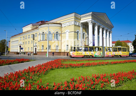 La Russia, Kaliningrad, Prospekt Mira, dramma Theatre House Foto Stock