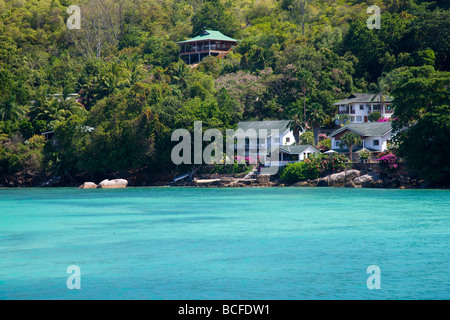 Seychelles, Praslin Island, Baie St. Anne bay Foto Stock