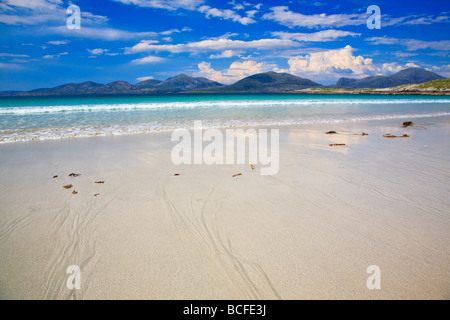 Spiaggia di sabbia vicino Luskentire Isle of Harris, Ebridi Esterne, Western Isles, Scotland, Regno Unito 2009 Foto Stock