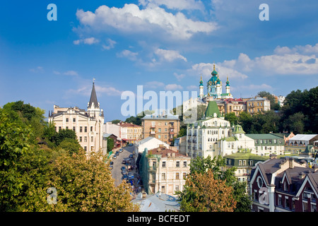 St Andrews Chiesa Ortodossa, Podil, Kiev, Ucraina Foto Stock