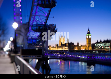 Il Big Ben, la Casa del Parlamento, Londra, Inghilterra Foto Stock