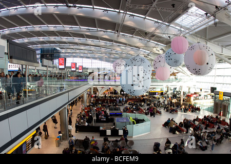 Il Terminal 5 di Heathrow, Londra, Inghilterra Foto Stock