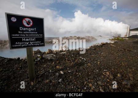 Svartsengi Power Plant, penisola di Reykjanes vicino a Keflavik, Islanda Foto Stock