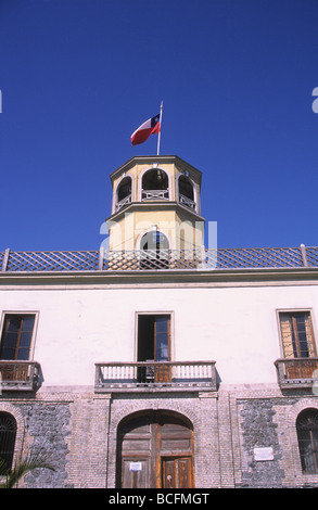 Ex casa doganale (Aduana), ora un museo navale circa la guerra del Pacifico, Iquique , Cile Foto Stock