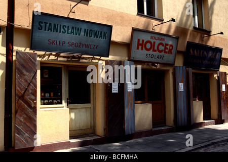 In vetrine nel quartiere Kazimierz, Cracovia in Polonia Foto Stock