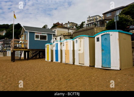 Cabine sulla spiaggia, Ventnor Isola di Wight Foto Stock