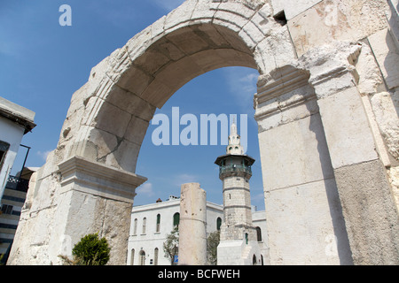 Arco romano, la città vecchia di Damasco, Siria Foto Stock