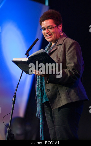 Jackie Kay scozzese del poeta e romanziere la lettura a Hay Festival 2009 Foto Stock
