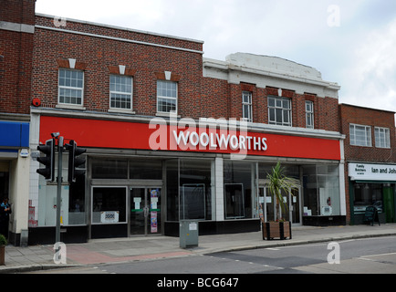 Chiuso il negozio Woolworths a Shoreham by SEA 2009 Foto Stock