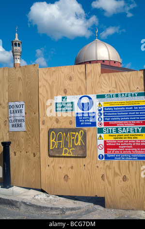 UK.East London moschea di Whitechapel,sotto lavori di rinnovo,Londra Foto © Julio Etchart Foto Stock
