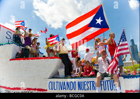 Il Puerto Rican Pride Parade in Chicago, Illinois 2009 Foto Stock