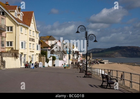 Lyme Regis Promenade, Dorset, Regno Unito Foto Stock