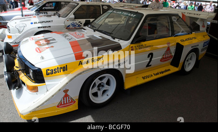 A passo corto (SWB) 1985 Audi S1 Quattro di Stig Blomqvist a Goodwood Festival della velocità Foto Stock