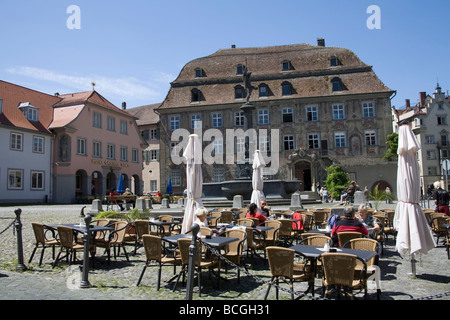 Lindau Baviera Germania UE Può Haus zum Cavazzen nella Marktplatz case e Heimatmuseum Municipal Art Collection Foto Stock
