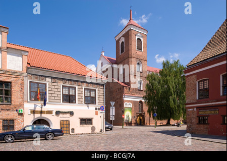 Piazza del Municipio della Città Vecchia Kaunas Lituania Foto Stock