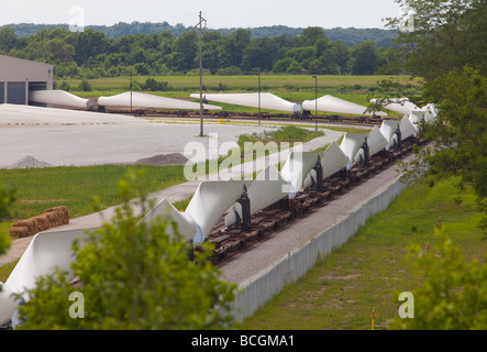 Fort Madison Iowa di pale per turbine eoliche presso la Siemens Energy Fort Madison Impianto di lama Foto Stock