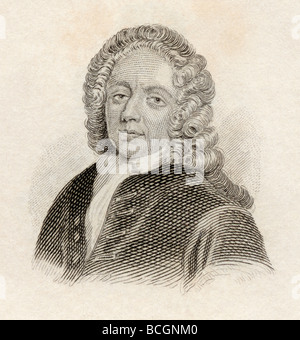 Edward Vernon 'Old Grog ' 1684 a 1757. English naval officer. Foto Stock