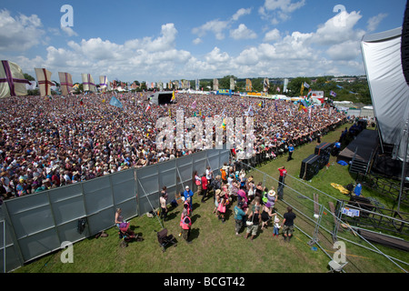 Folla per Rolf Harris sullo stadio di Jazz al Glastonbury Festival 2009 Somerset Inghilterra Foto Stock