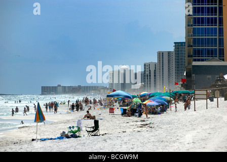 Spiaggia folla Destin Florida Foto Stock