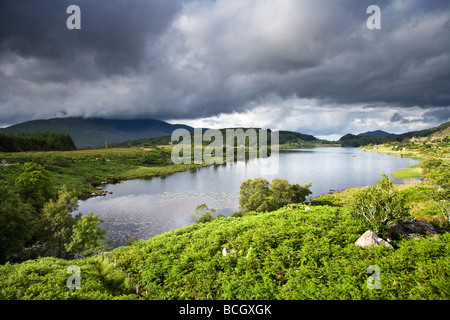 Cloonee Loughs vicino a Kenmare County Kerry sud ovest Irlanda Foto Stock