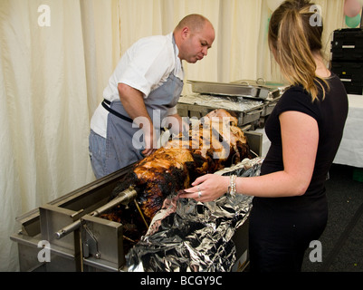 Arrosto di maiale Foto Stock