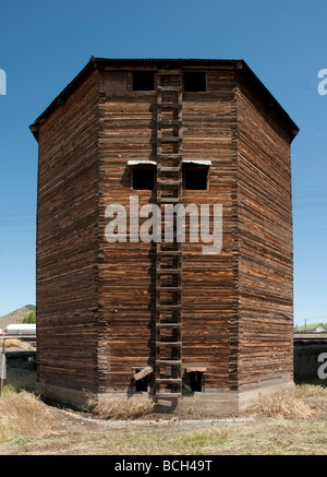 Vecchio silo di grano molle Soda Idaho Foto Stock