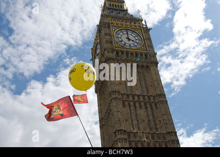 100.000 tamil protestano a Londra per lo Sri Lanka di campi di concentramento e il genocidio del XX Giugno 2009 Foto Stock